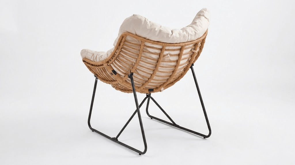 Fauteuil FIN lounge design – confort et élégance - TRUST INDUSTRIE - Beige - 