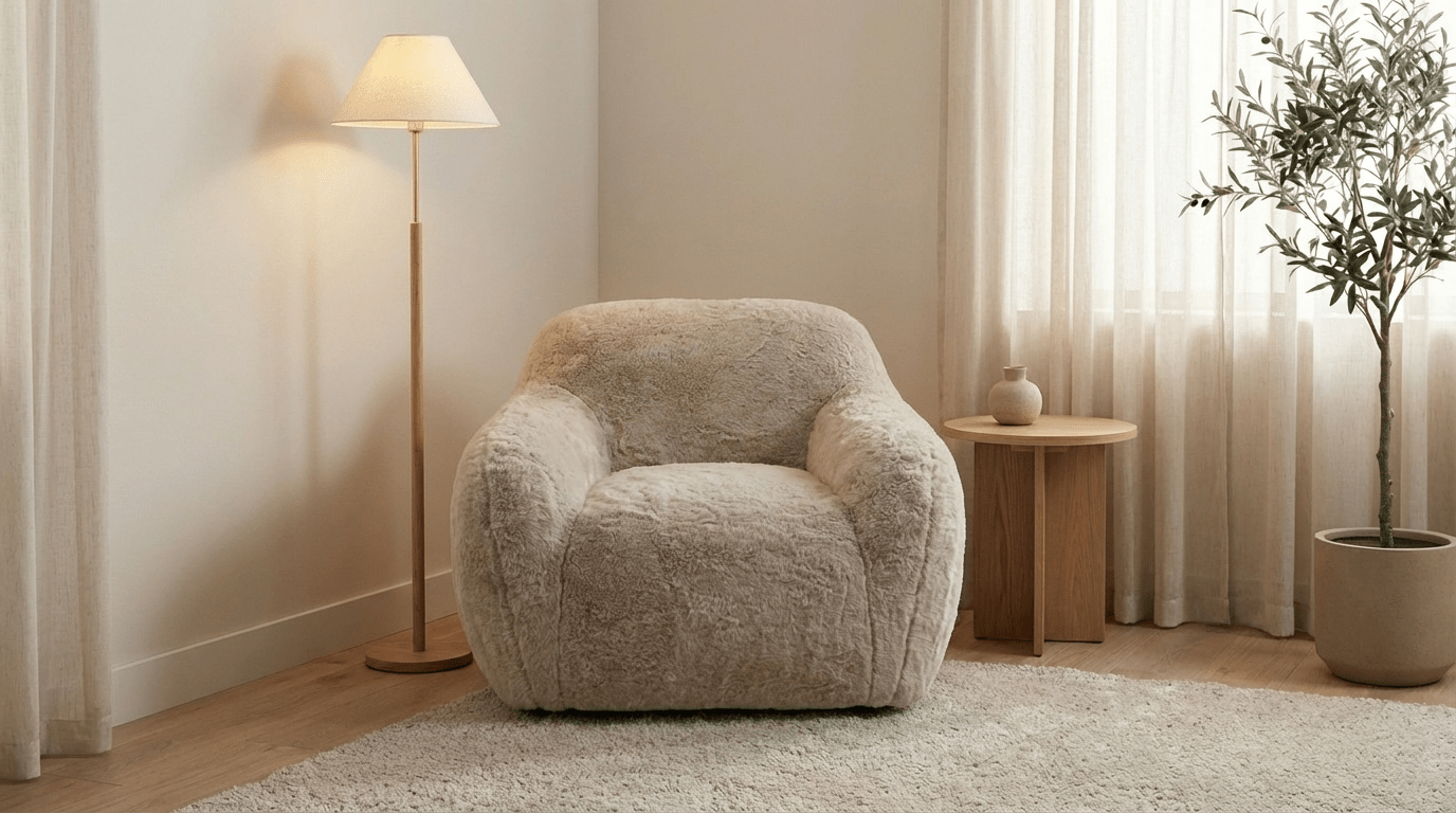 Fauteuil HUG en doudou - TRUST INDUSTRIE - Taupe - 