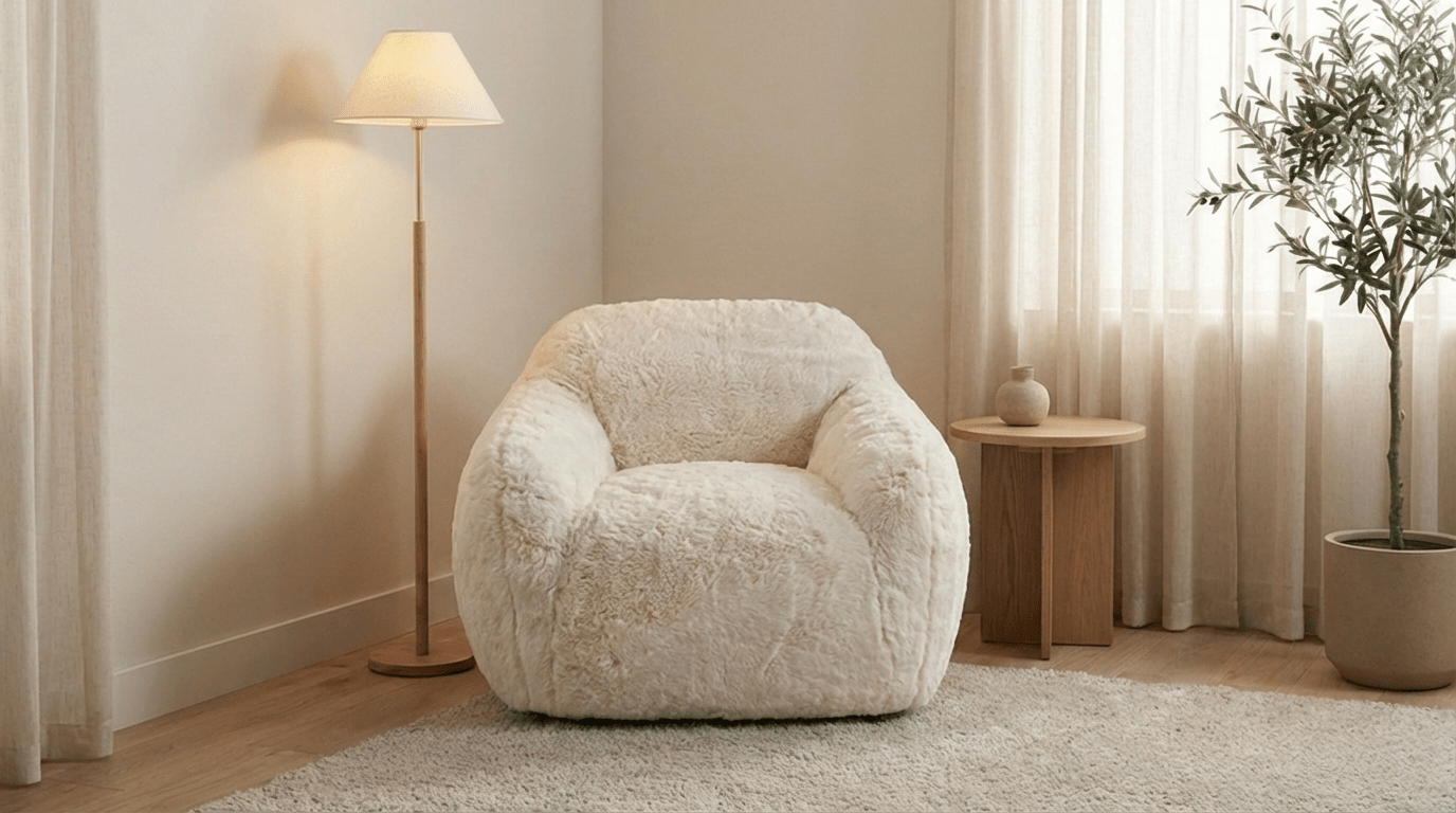 Fauteuil HUG en doudou - TRUST INDUSTRIE - Beige - 