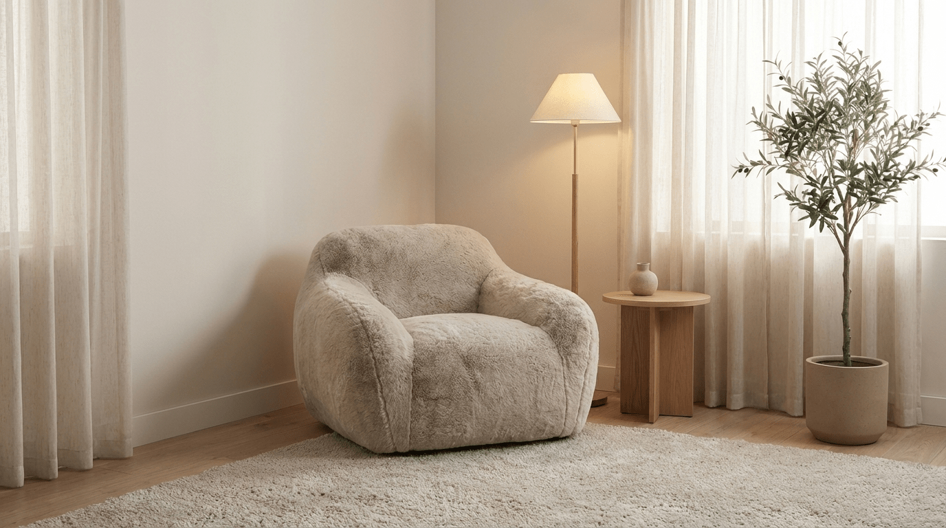 Fauteuil HUG en doudou - TRUST INDUSTRIE - Taupe - 