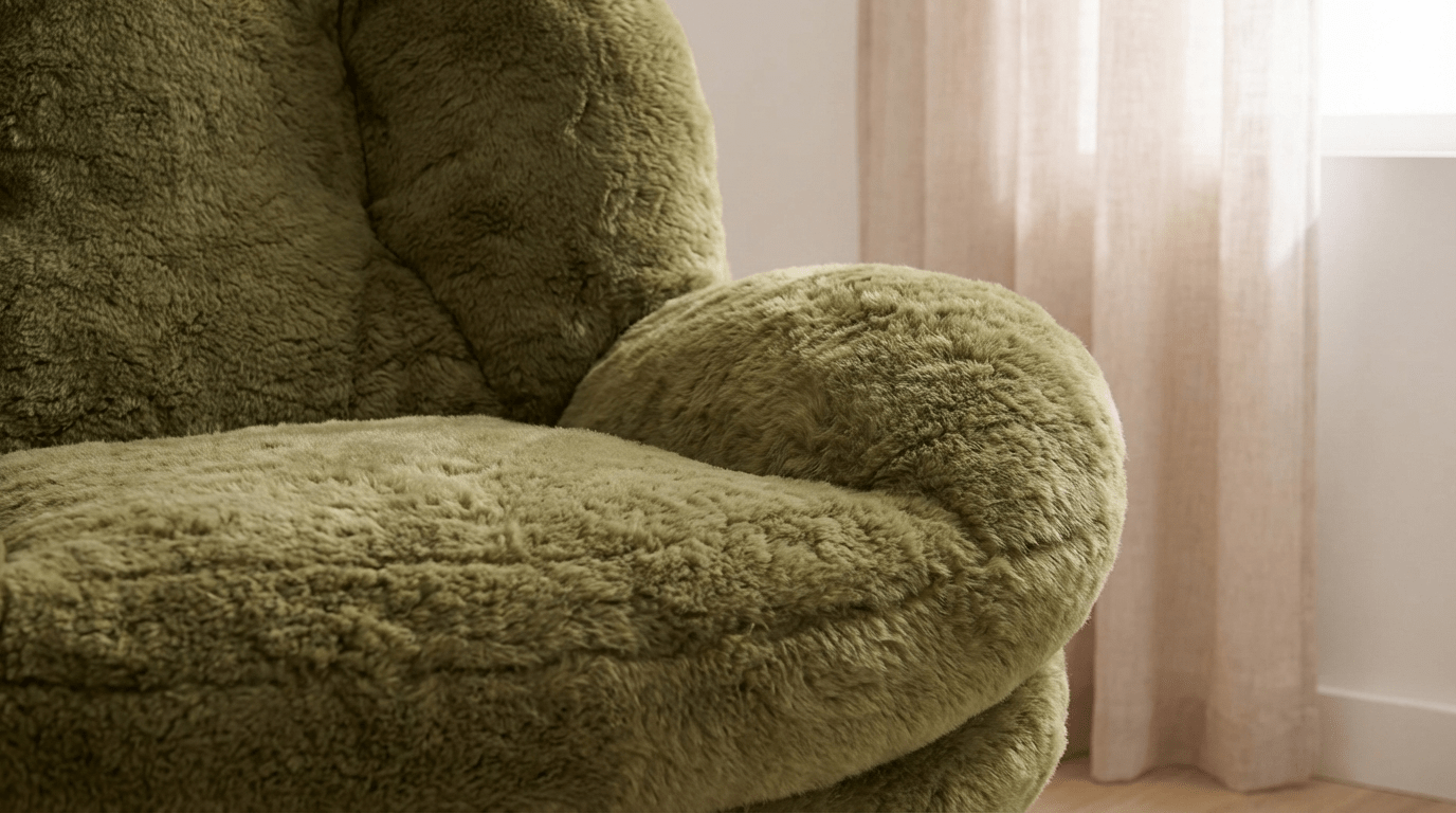 Fauteuil MEMENTO pivotant en velours design - TRUST INDUSTRIE - Avec - Vert - 