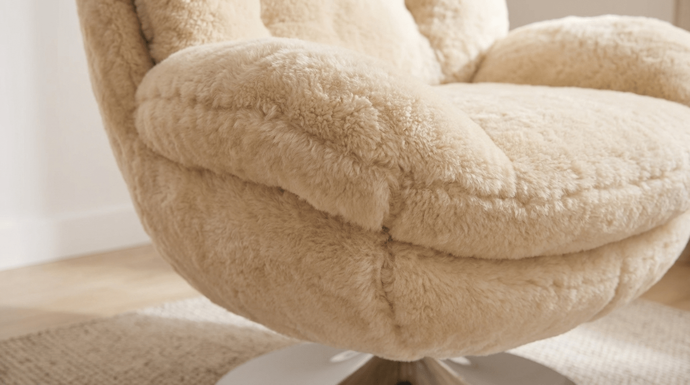Fauteuil MEMENTO pivotant en velours design - TRUST INDUSTRIE - Avec - Beige - 