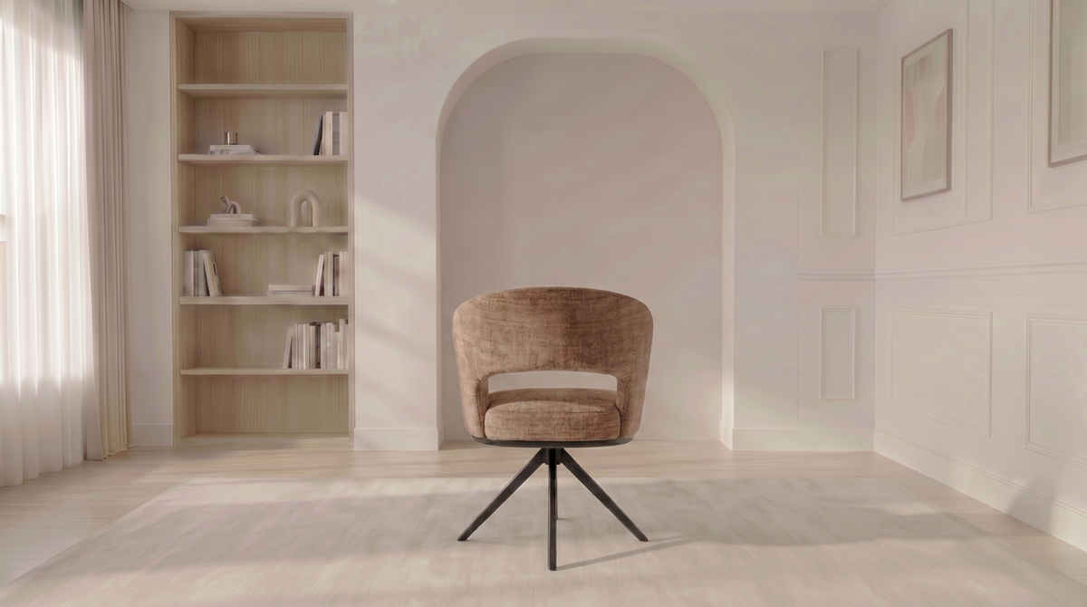 Lot de 2 chaises pivotantes AVENA en tissu