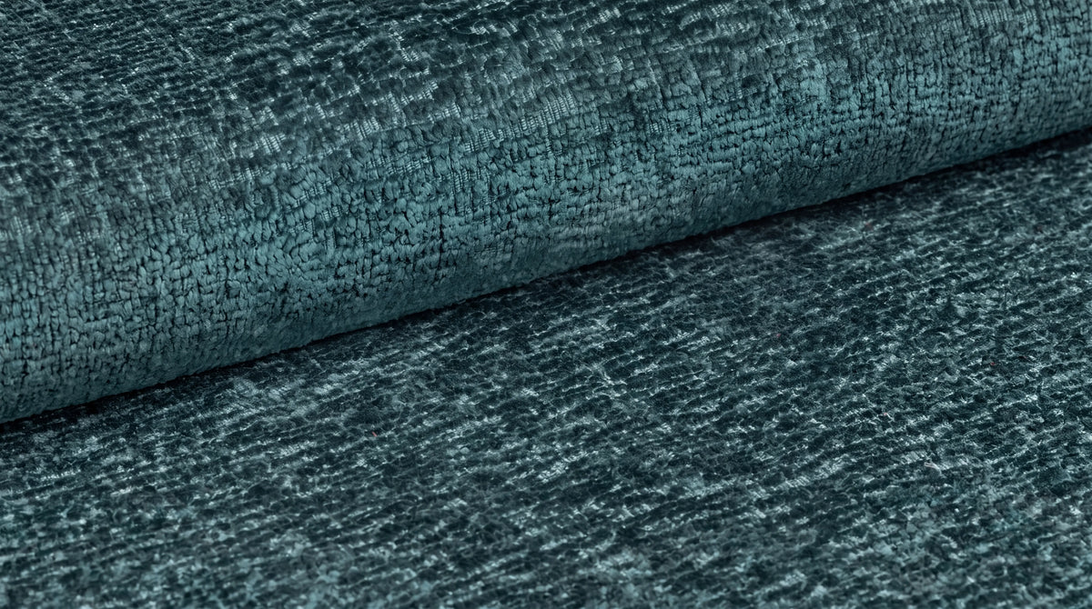 Canapé droit MAYO 3 places en tissu - TRUST INDUSTRIE - Bleu canard