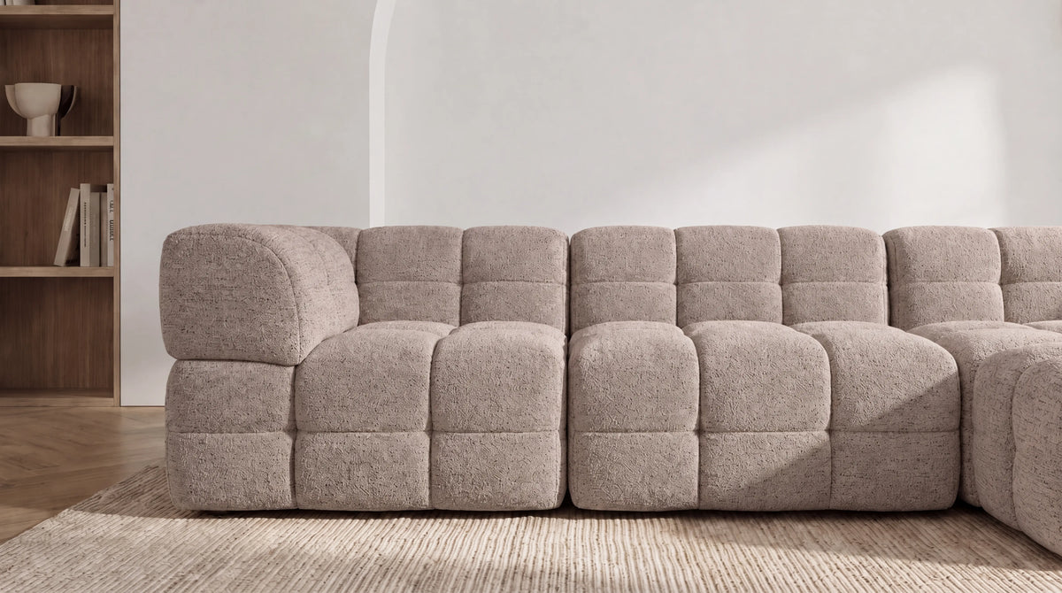 Canapé modulable 5 places MARQUIS en tissu - TRUST INDUSTRIE - Taupe - Droit - 