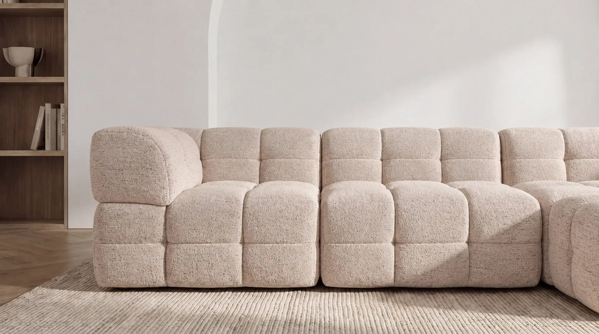 Canapé modulable 5 places MARQUIS en tissu - TRUST INDUSTRIE - Beige - Droit - 