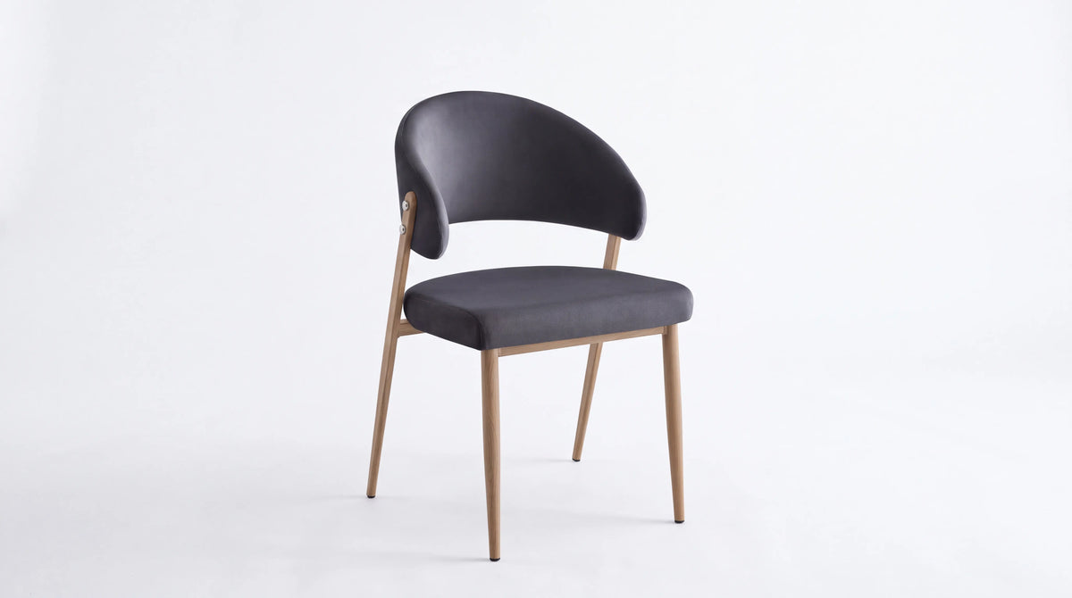 CHAISE LAMIA Pied Bois naturel Assise Gris