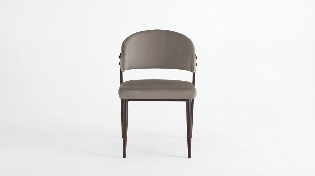CHAISE LAMIA Pied Bois noyer Assise Taupe