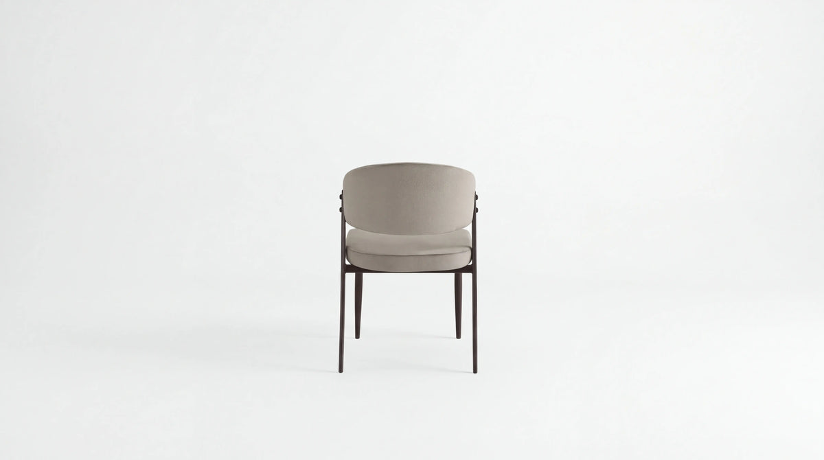 CHAISE LAMIA Pied Bois noyer Assise Taupe