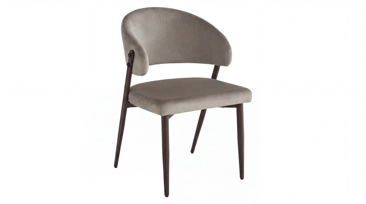 CHAISE LAMIA Pied Bois noyer Assise Taupe