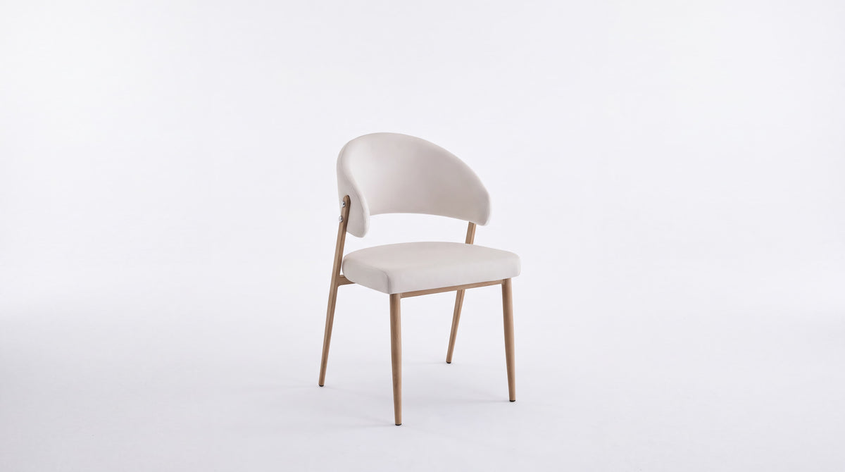 CHAISE LAMIA Pied Bois naturel Assise Beige