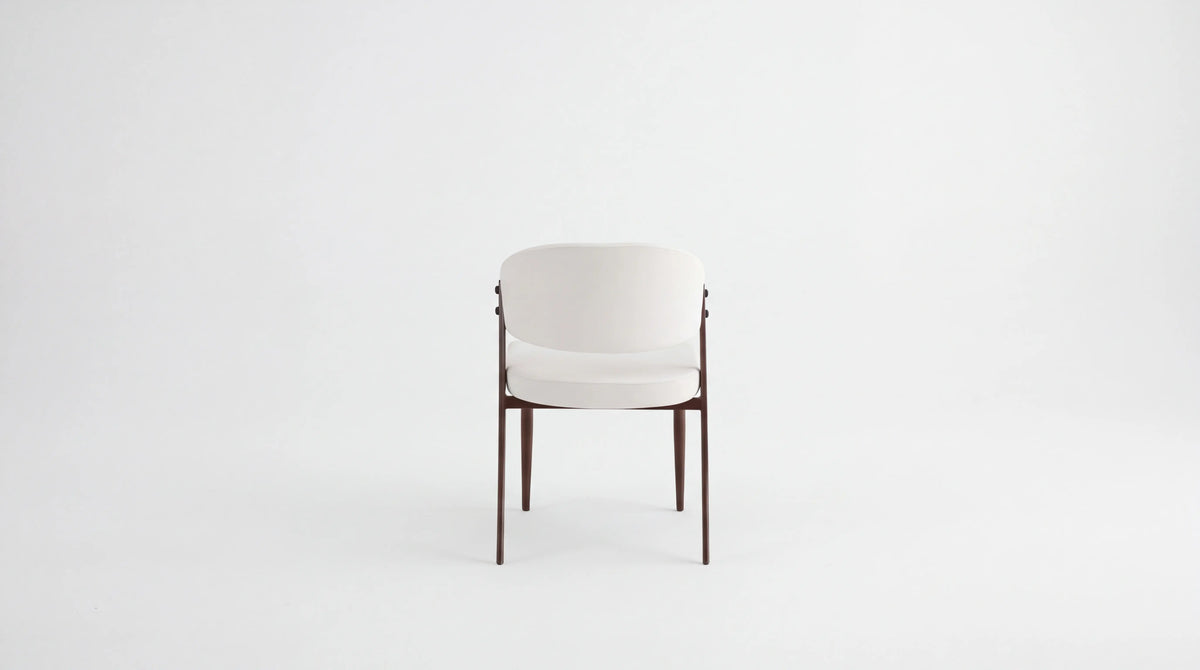 CHAISE LAMIA Pied Bois noyer Assise Beige