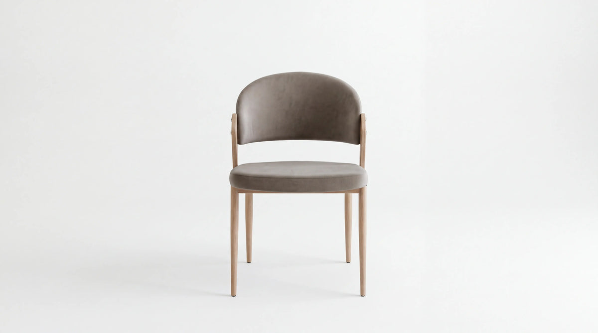 CHAISE LAMIA Pied Bois naturel Assise Taupe
