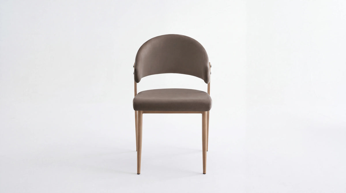 CHAISE LAMIA Pied Bois naturel Assise Taupe