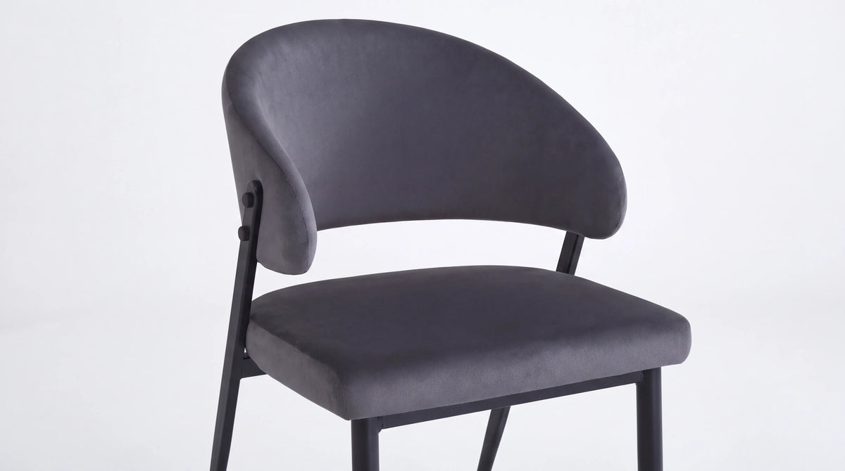 CHAISE LAMIA Pied Noir Assise Gris