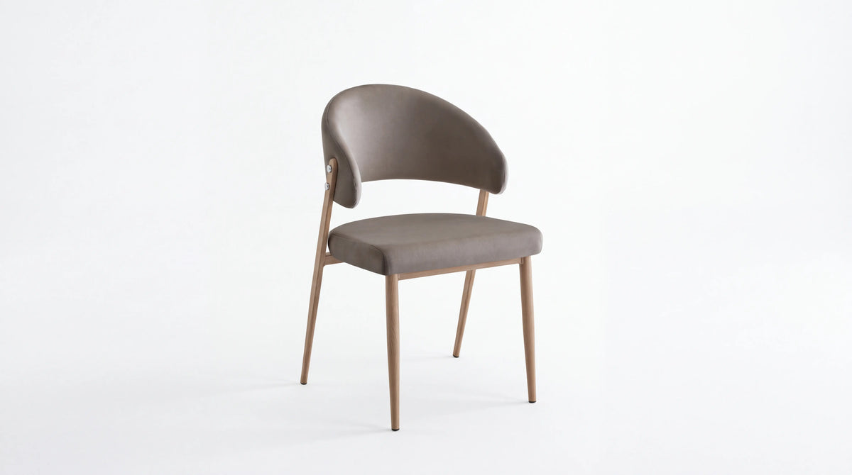 CHAISE LAMIA Pied Bois naturel Assise Taupe
