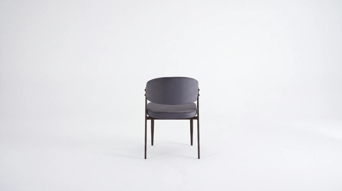 CHAISE LAMIA Pied Bois noyer Assise Gris
