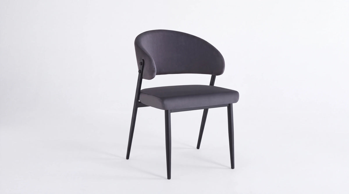 CHAISE LAMIA Pied Noir Assise Gris