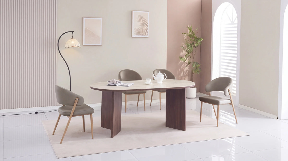 CHAISE LAMIA Pied Bois naturel Assise Taupe
