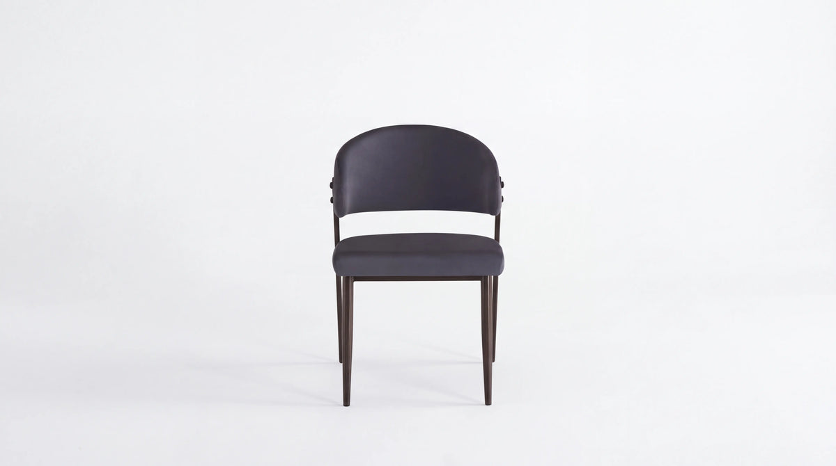 CHAISE LAMIA Pied Bois noyer Assise Gris