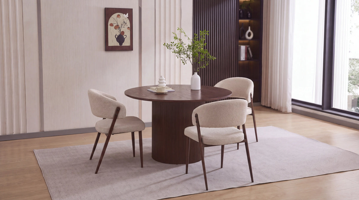  Pied Bois noyer - Assise Marron glacé