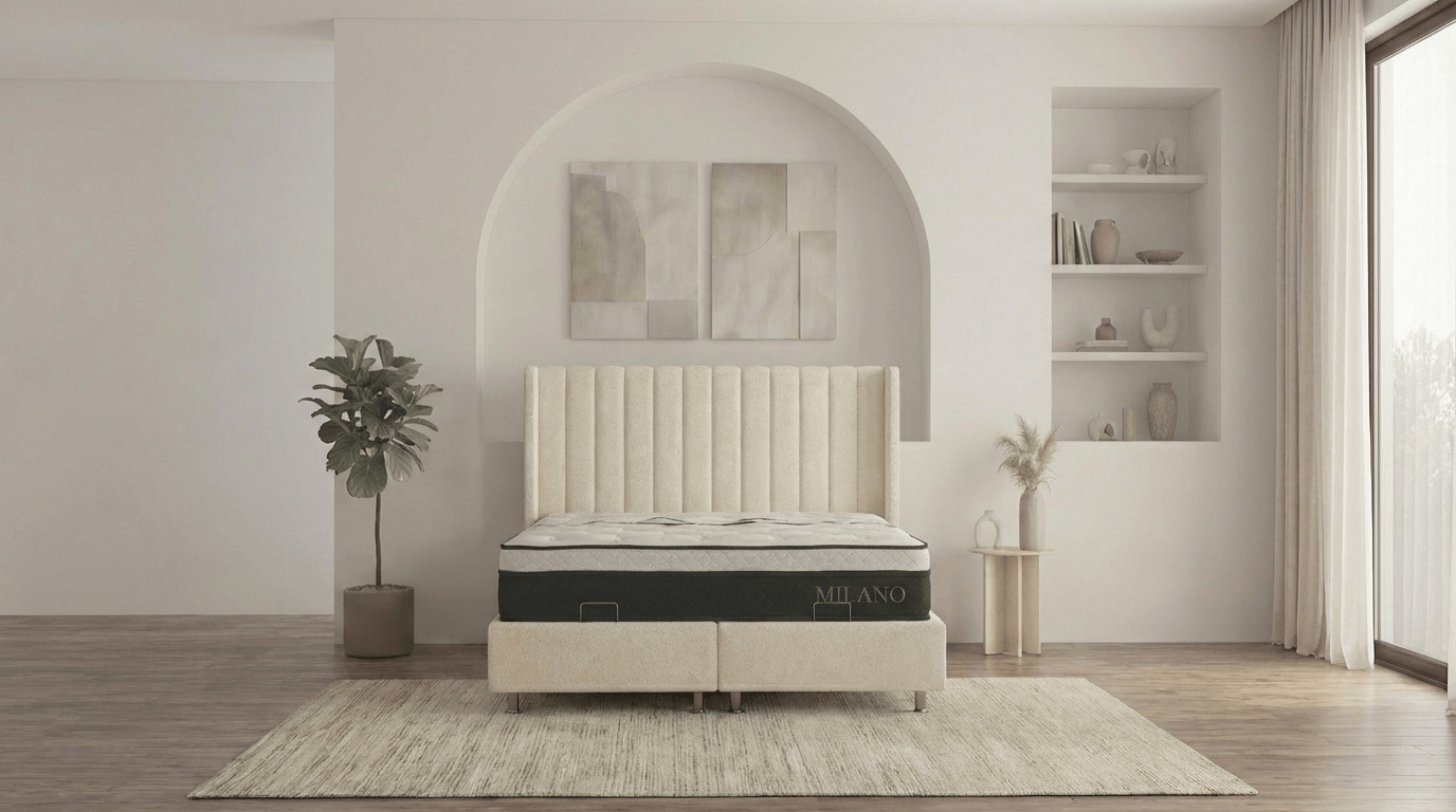 Lit coffre  TOKYO en velours avec sommier et tête de lit inclus - TRUST INDUSTRIE - Écru - 