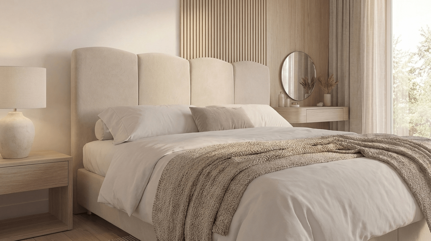 Lit coffre CELIA blanc cassé en velours - TRUST INDUSTRIE - 140 x 190 cm - 160 x 200 cm - 180 x 200 cm - 
Sans matelas - Milan - Singapour - Dubai