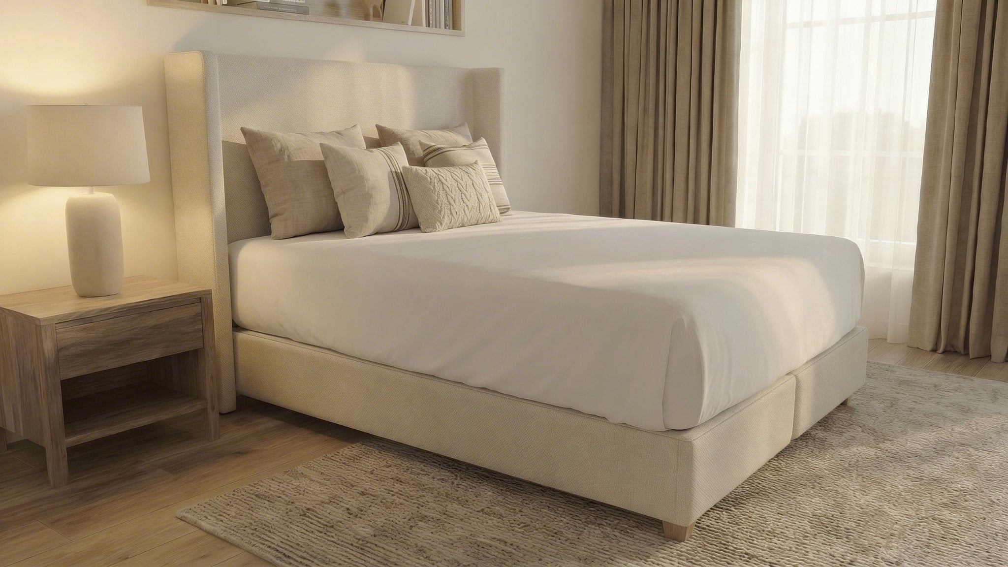 Lit coffre COCO en velours beige avec sommier et tête de lit inclus - TRUST INDUSTRIE - 140 x 190 cm - 160 x 200 cm - 180 x 200 cm - 
Sans matelas - Milan - Singapour - Dubai