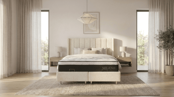 Lit coffre TOKYO en velours beige avec sommier et tête de lit inclus - TRUST INDUSTRIE - Beige - 140 x 190 cm - Sans matelas