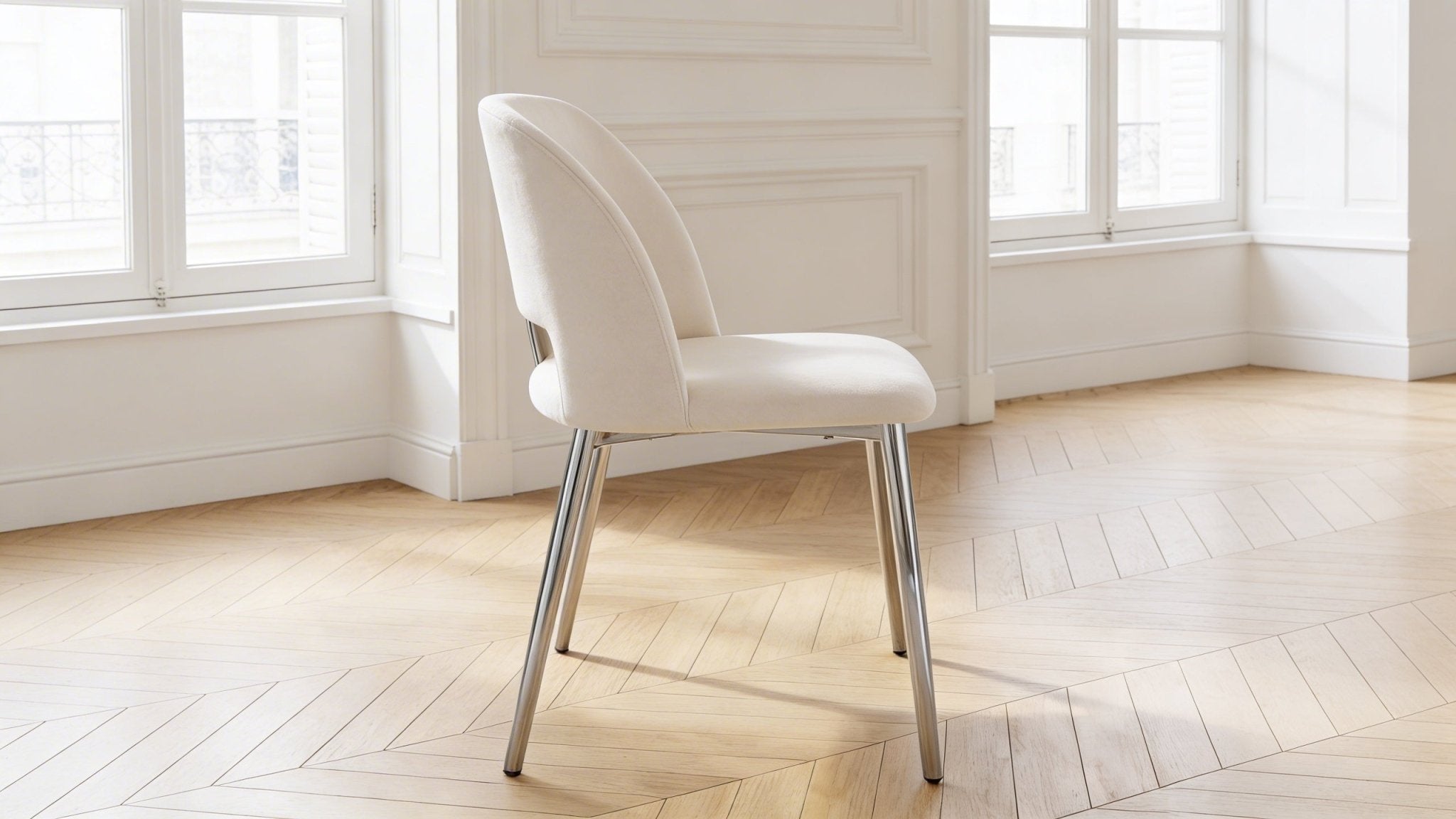 Lot de 2 chaises AVA en tissu velours et pieds en acier - TRUST INDUSTRIE - 