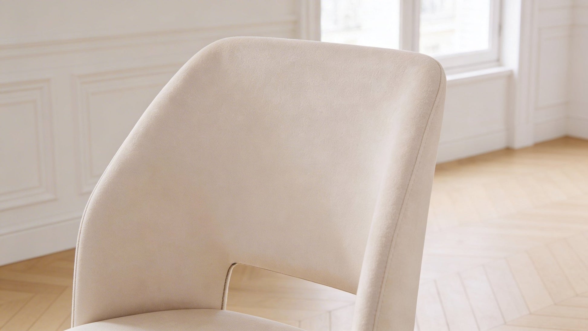 Lot de 2 chaises AVA en tissu velours et pieds en acier - TRUST INDUSTRIE - 