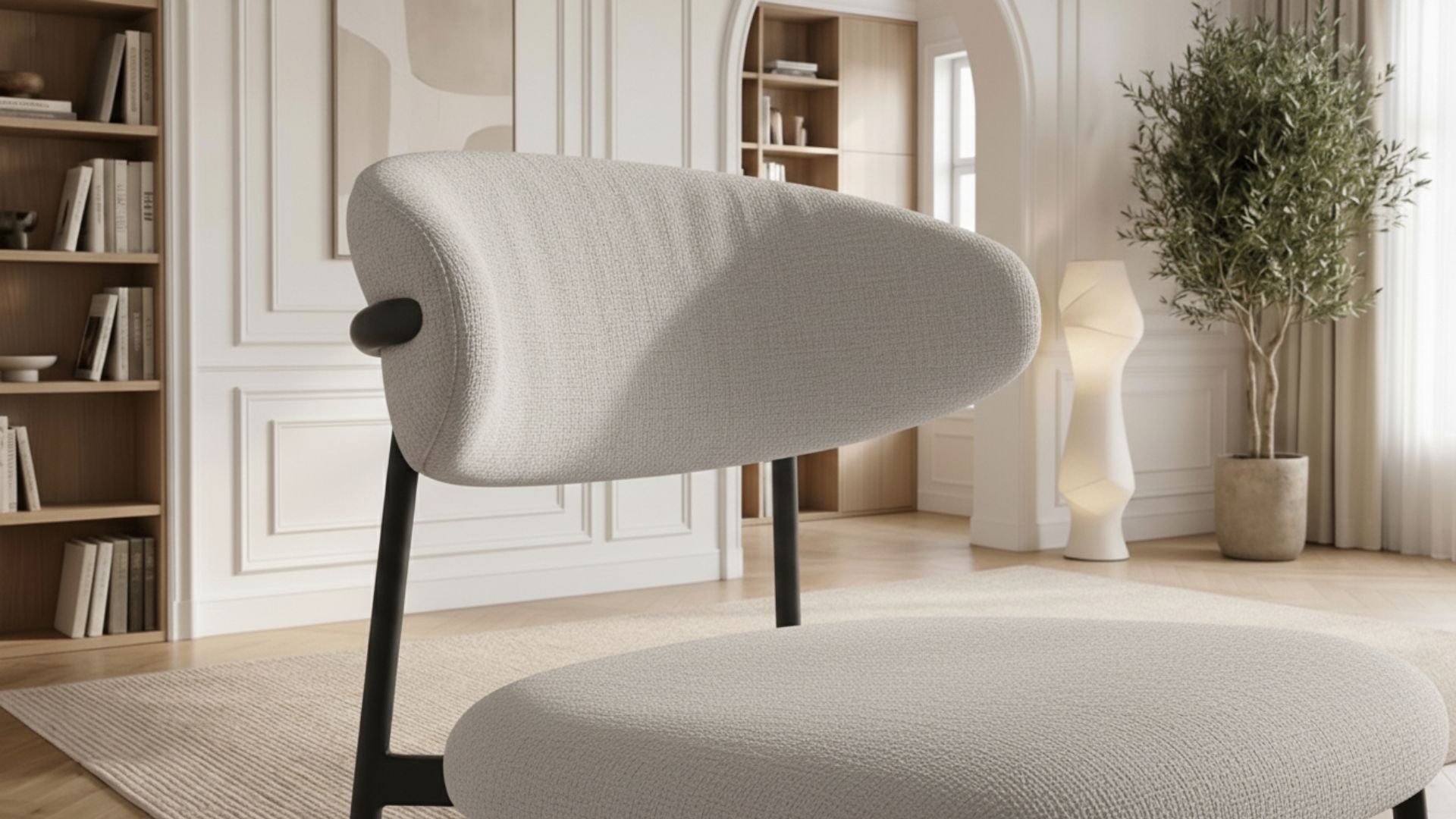 Lot de 2 chaises de salle à manger modernes LULU en tissu velours beige et pieds noirs en acier - Trust Industrie - Noir - Beige - 