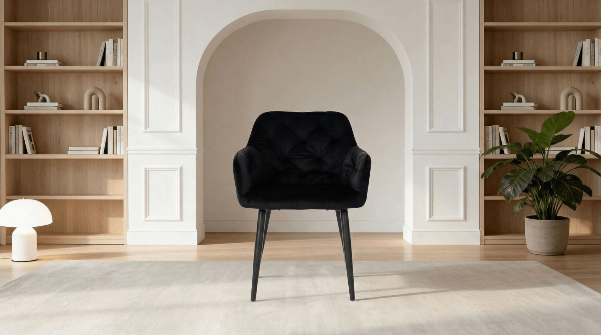 Lot de 2 chaises de salle à manger modernes MARIA noir - noir