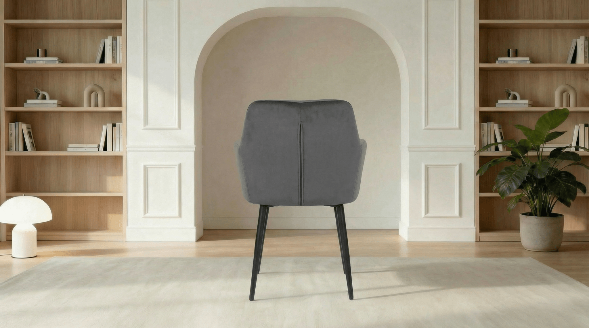 Lot de 2 chaises de salle à manger modernes MARIA - gris