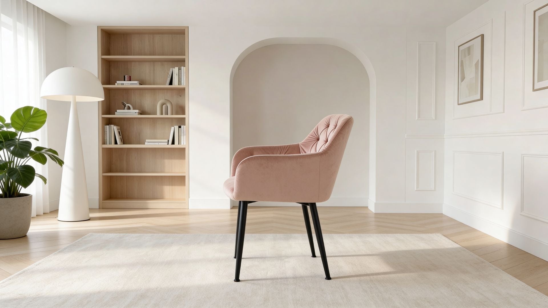 Lot de 2 chaises de salle à manger modernes MARIA - champagne