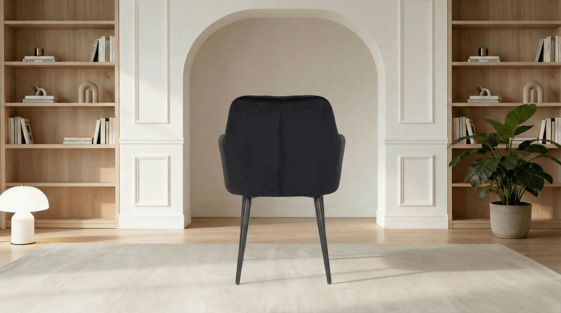 Lot de 2 chaises de salle à manger modernes MARIA noir - noir