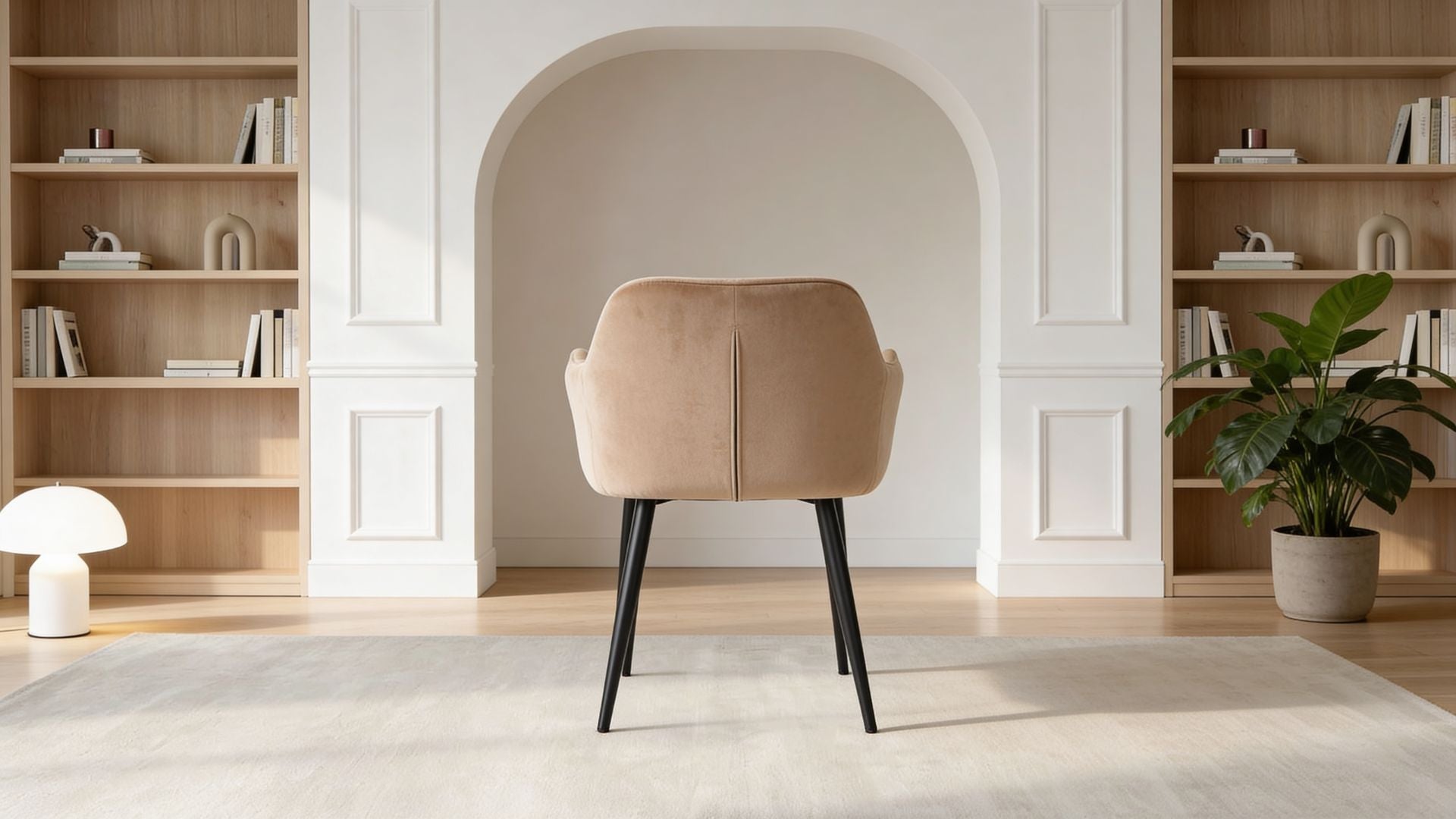 Lot de 2 chaises de salle à manger modernes MARIA - champagne