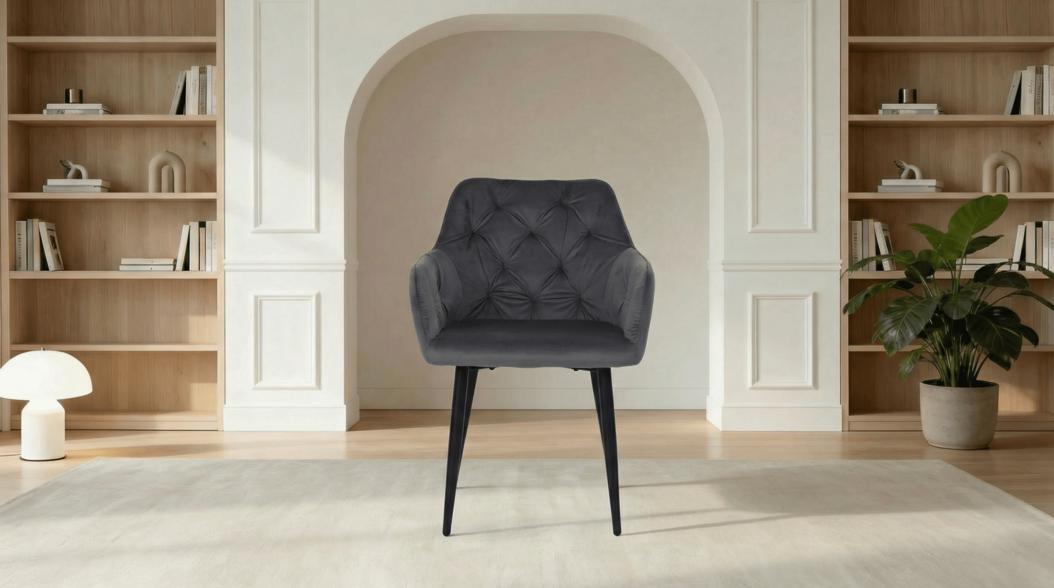 Lot de 2 chaises de salle à manger modernes MARIA - gris