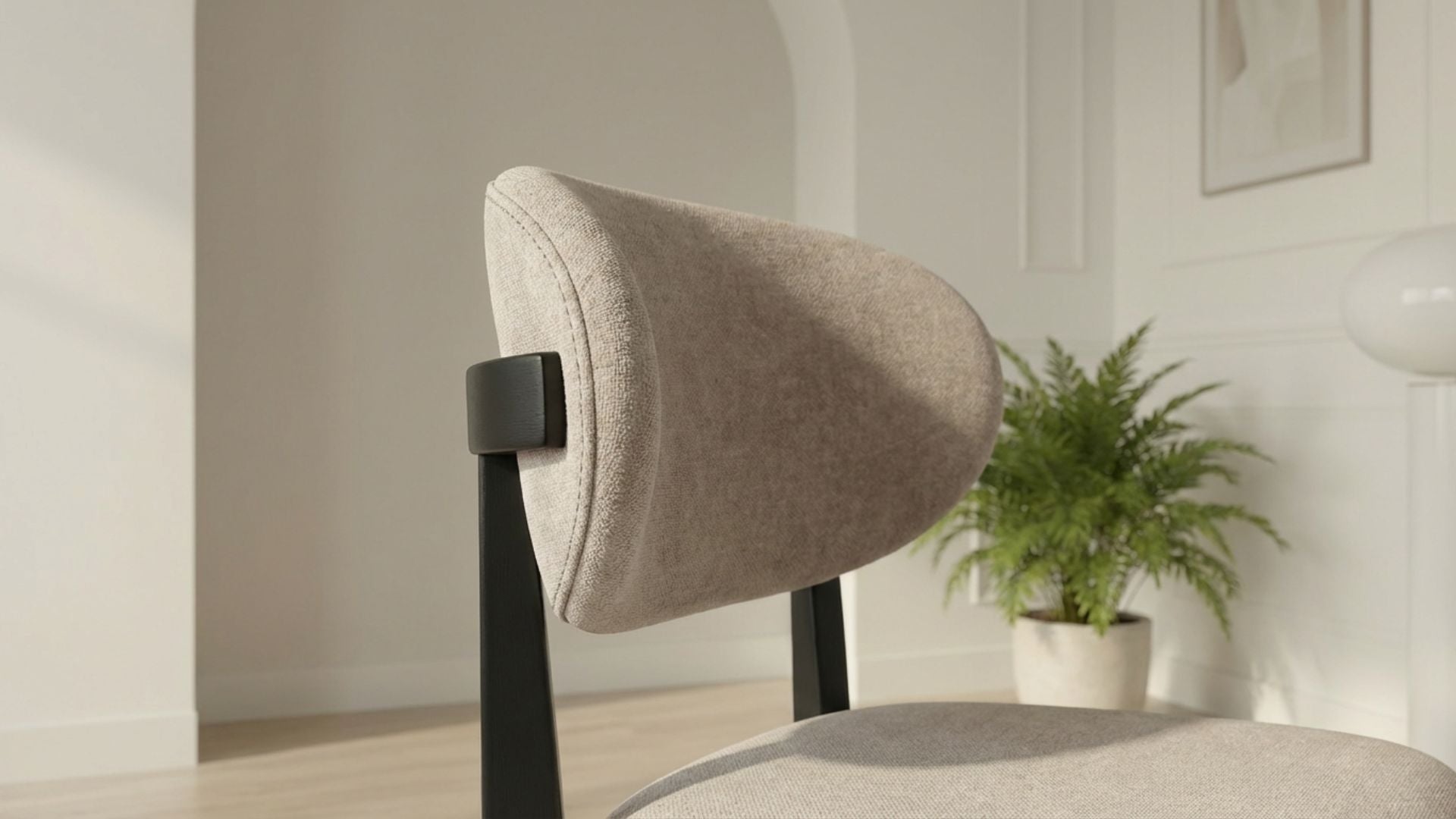 Lot de 2 chaises de salle à manger modernes SILLA noir - beige