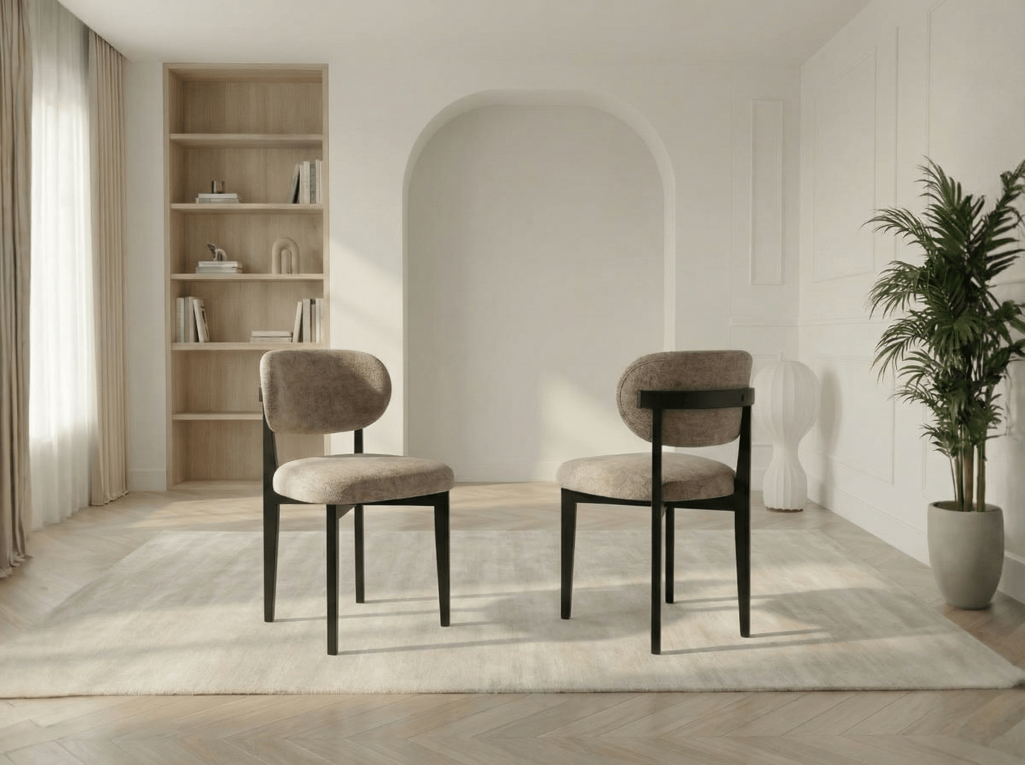 Lot de 2 chaises de salle à manger modernes SILLA noir - marron