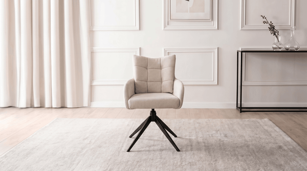 Lot de 2 chaises pivotantes JULY - TRUST INDUSTRIE - Crème - 