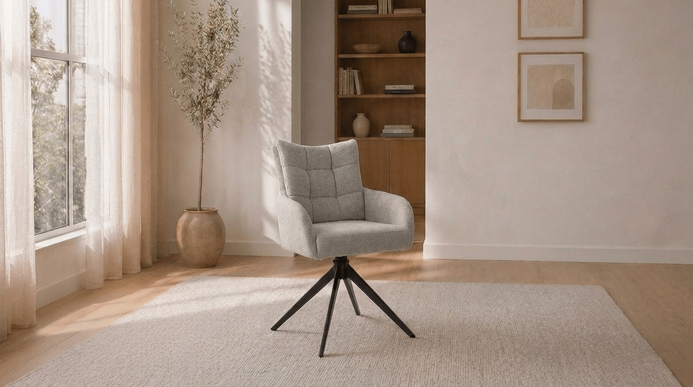 Lot de 2 chaises pivotantes JULY - TRUST INDUSTRIE - Gris - 