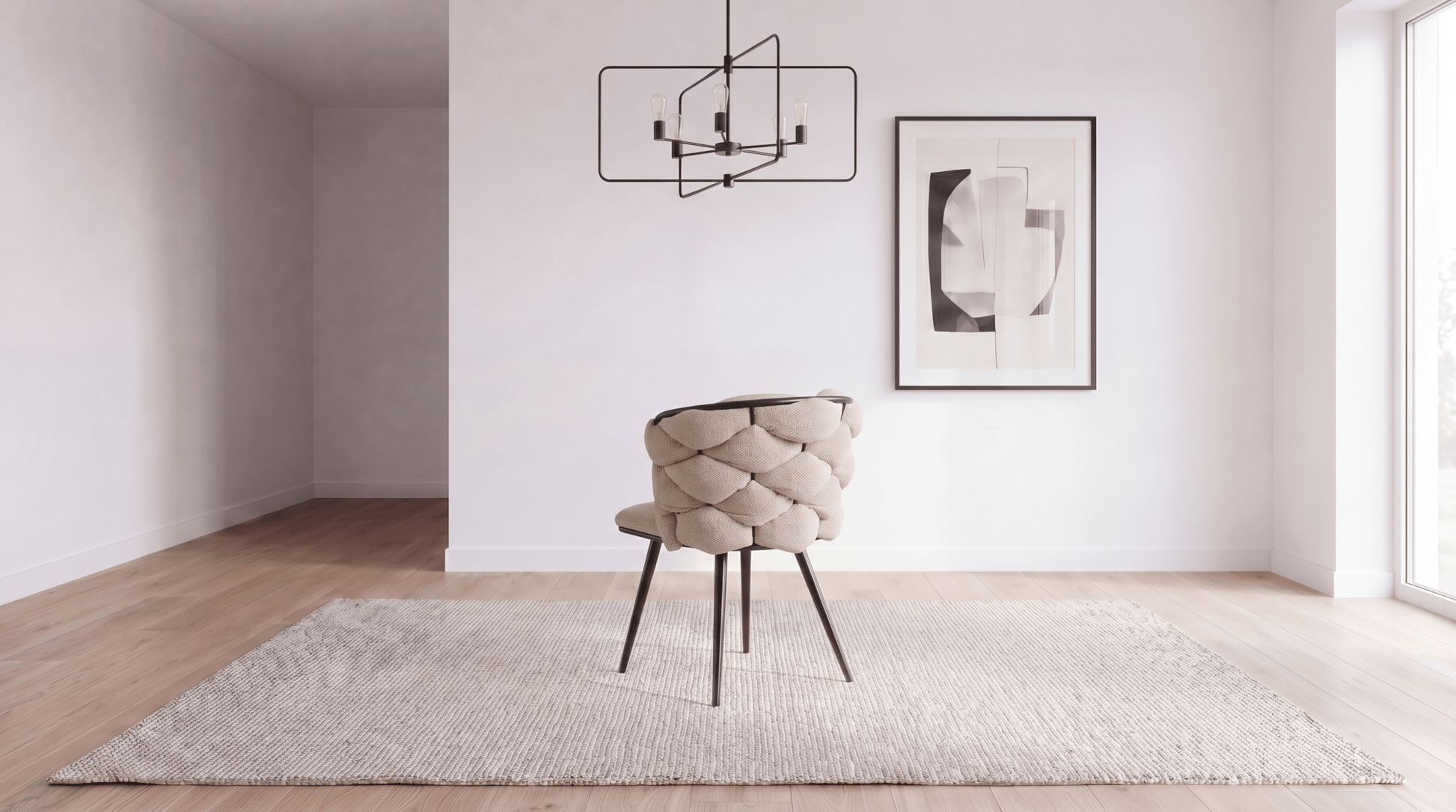 Lot de 2 chaises ROCK en tissu - TRUST INDUSTRIE - Marron - 