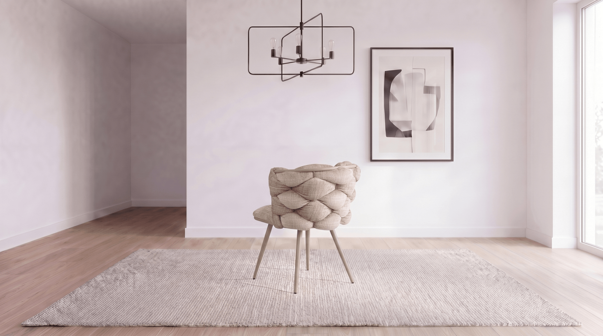 Lot de 2 chaises ROCK en tissu - TRUST INDUSTRIE - Marron - 