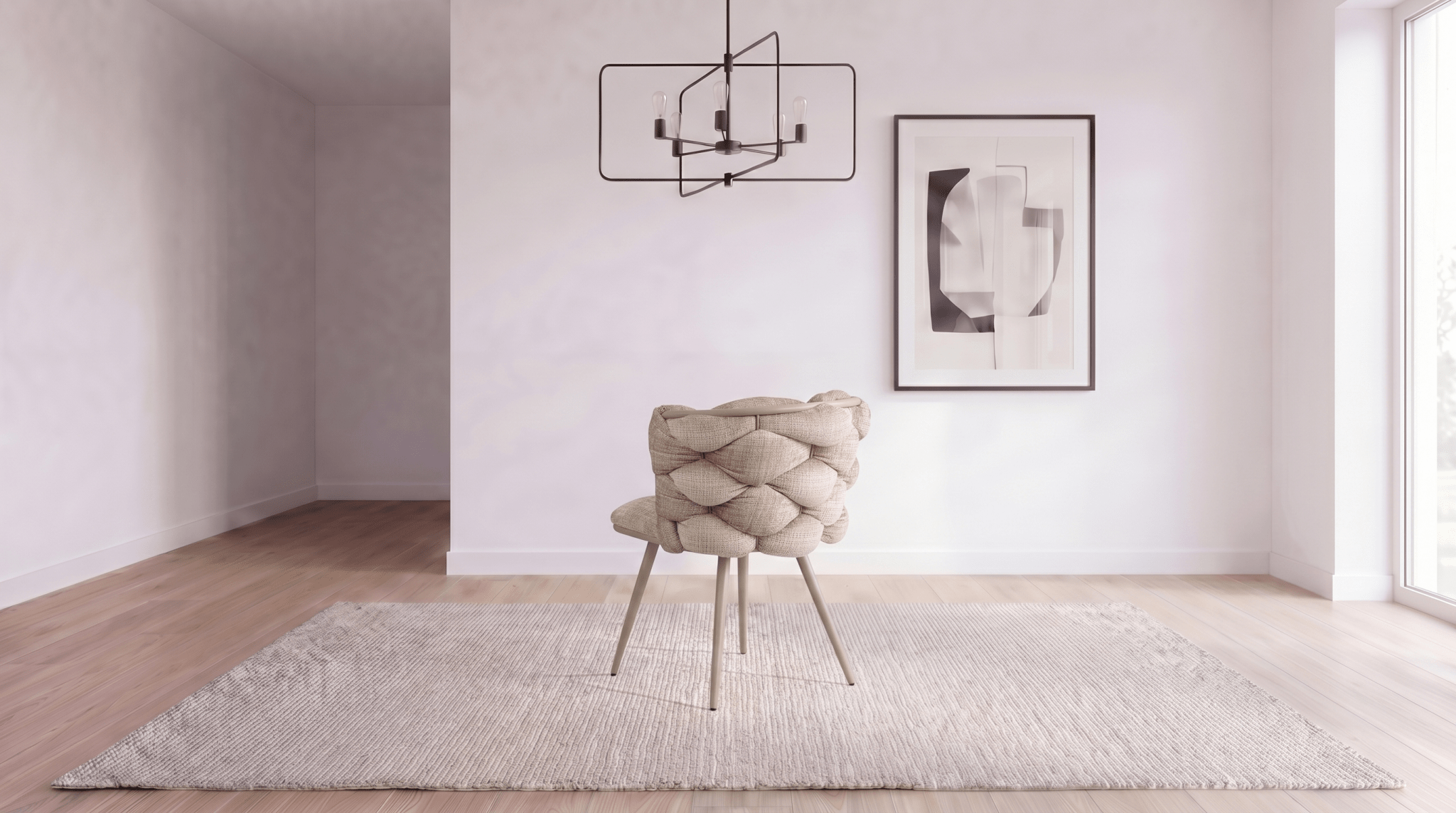 Lot de 2 chaises ROCK en tissu - TRUST INDUSTRIE - Marron - 