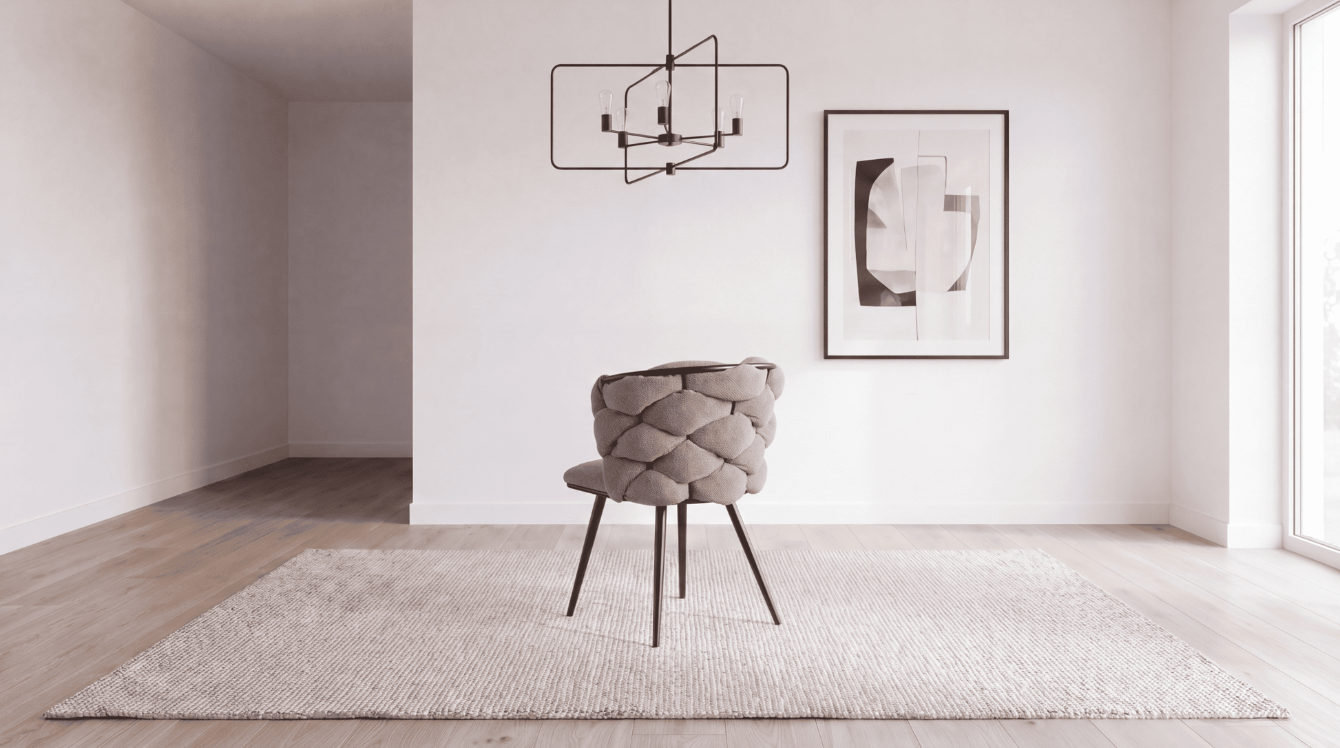 Lot de 2 chaises ROCK en tissu - TRUST INDUSTRIE - Marron - 