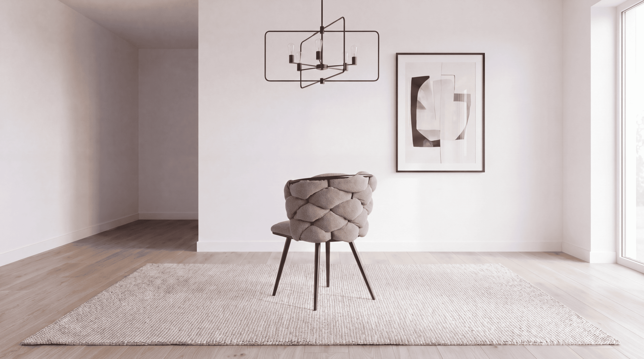 Lot de 2 chaises ROCK en tissu - TRUST INDUSTRIE - Marron - 