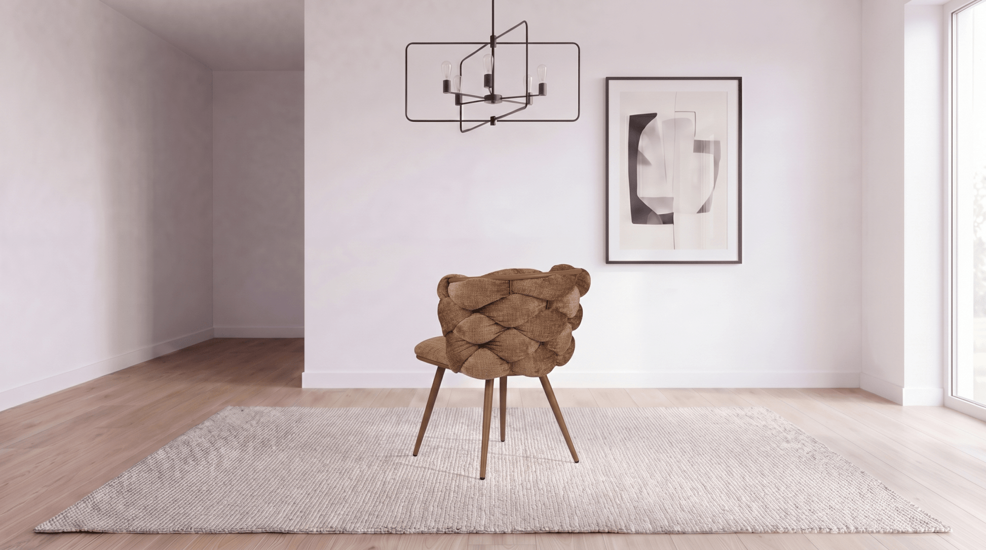 Lot de 2 chaises ROCK en tissu - TRUST INDUSTRIE - Marron - 