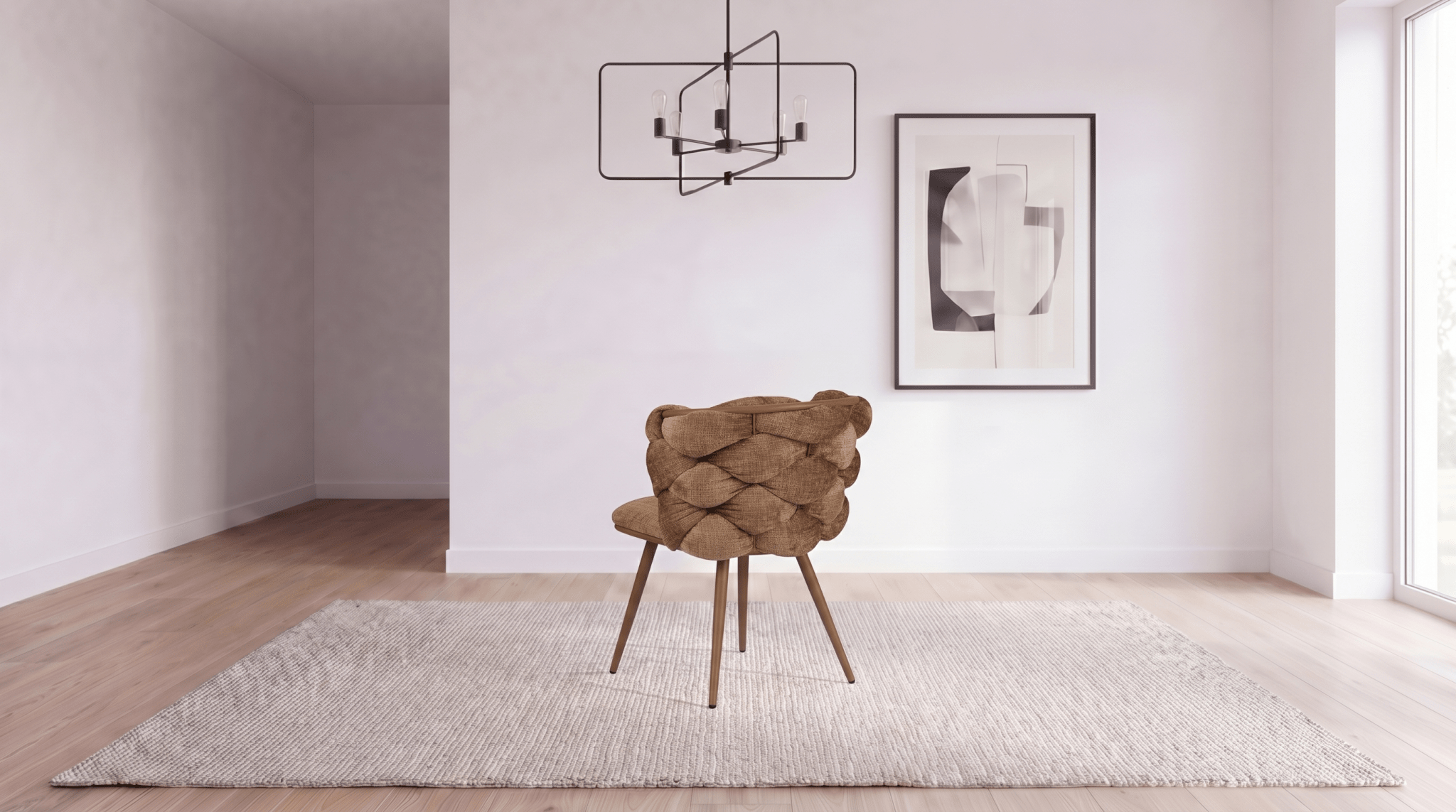 Lot de 2 chaises ROCK en tissu - TRUST INDUSTRIE - Marron - 