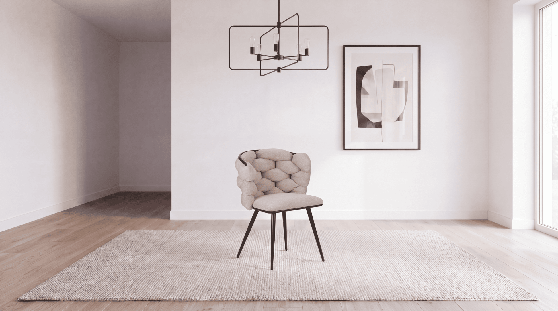 Lot de 2 chaises ROCK en tissu - TRUST INDUSTRIE - Marron - 